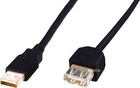 Кабель Digitus USB 2.0 (AM/AF) 3 м Black (AK-300200-030-S)