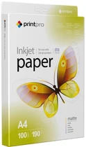Фотопапір PrintPro матовий 190г/м A4 100 л PM190-100 (PME190100A4)