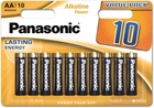 Батарейки Panasonic Alkaline Power щелочные AA блистер, 10 шт (LR6REB/10BW)