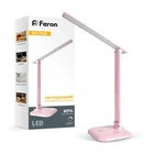 Настольная LED лампа Feron DE1725 розовая