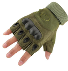 Беспалые тактические перчатки с усиленным Протектором Олива XL - изображение 1