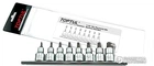 Набор бит пятигранных впрессованных в головку Toptul 1/2" Torx T20-T55 с отверстием 8 предметов (GAAG0806)