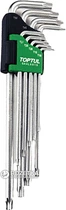Набор ключей Torx супердлинных с отверстием Toptul T10-T50 9 предметов (GAAL0915)