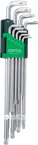 Набор ключей Torx супердлинных Toptul T10-T50 9 предметов (GAAL0923)