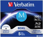 Verbatim M-Disc BD-R XL 100 GB 4x Jewel Printable 5 шт. (43834)