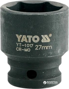 Головка торцевая ударная YATO шестигранная 1/2" 27 мм (YT-1017)