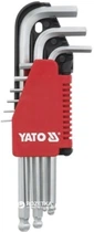 Набор шестигранных ключей Yato с шаром 9 предметов 2-10 мм (YT-0507)