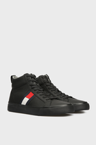 Tommy hilfiger flag 2025 detail high leather sneaker