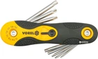 Набор ключей складных VOREL Torx T9-T40 8 шт (56507)