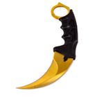 Сувенирный Нож GameStyle Геймерский Керамбит Нож CS GO Коготь Тигра Желтый (4052) - изображение 1
