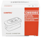 Пульсометр оксиметр на палец (пульсоксиметр) Contec CMS50D2 OLED Grey - изображение 4
