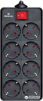 Мережевий фільтр-подовжувач Real-El RS-8 Protect 3 м Black (EL122300022)