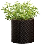 Горшок для цветов Keter 7 л. Cylinder Planter Small, коричневый