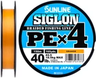Шнур Sunline Siglon PE х4 150 м # 2.5 / 0.270 мм 18.5 кг Помаранчевий (16580937)