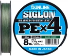 Шнур Sunline Siglon PE х4 150 м # 0.5 / 0.121 мм 3.3 кг Темно-зелений (16580916)