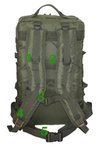 Тактичний, штурмової супер-міцний рюкзак 5.15.b 38 літрів олива. - зображення 6