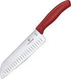 Кухонный нож Victorinox SwissClassic Santoku 17 см Красный (6.8521.17G)