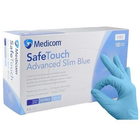 Перчатки нитриловые Medicom SafeTouch 100 шт М голубые - изображение 1