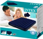 Двуспальный надувной матрас Intex 68765 (152 х 203 х 22 см) + две подушки + насос Синий
