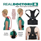 Магнитный корректор осанки Real Doctors Posture Support Черный M - изображение 3