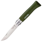 Нож складной Opinel №8 Inox (длина: 190мм лезвие: 85мм) зеленый в блистере - изображение 1