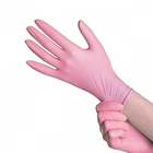 Рукавички SafeTouch Medicom нітрилові без пудри, розмір М рожеві 100 штук - зображення 1