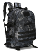 Городской тактический штурмовой военный рюкзак ForTactic на 40литров Черный питон - изображение 1