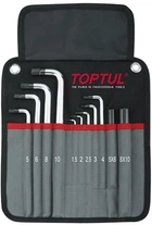 Набір Г-подібних шестигранників Toptul 1.5-10 мм 11 шт. у чохлі (GPAQ1101)
