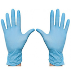 Перчатки нитриловые polix pro&med 100 шт/уп. цвет: Sky Blue размер: S - изображение 1