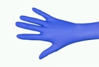Рукавички Nitrylex basic медичні нестерильні нітрилові без пудри Розмір L 100шт в упаковці Сині - зображення 2