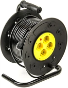 Удлинитель на катушке PowerPlant 40 м, 2x1.0мм2, 8А, 4 розетки (JY-2000/40)
