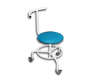 Стул медицинский Завет СВПС для врача винтовой, передвижной со спинкой и подставкой для ног - изображение 1