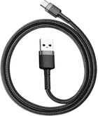 Кабель Baseus Cafule Cable USB for Type-C 2A 2.0 м Gray/Black (CATKLF-CG1)