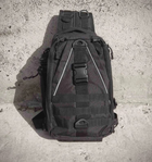Рюкзак сумка (месенджер) тактична військова штурмова Oxford 600D 12 л Black (T0454) - зображення 3
