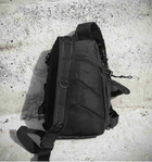 Рюкзак сумка (месенджер) тактична військова штурмова Oxford 600D 12 л Black (T0454) - зображення 4