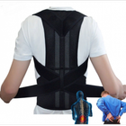 Грудопоперековий корсет коректор правильної постави Back Pain Need Help Чорний для рівної спини від сутулості (SKU_259295) - зображення 4