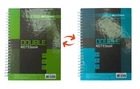 Записная книга блокнот Buromax DOUBLE A5 96 л клетка тверд.обл. коричневый (BM.24571101-25)