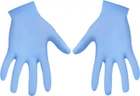 Одноразові рукавички Nitromax нітрилові без пудри 10 шт Блакитні, розмір M - зображення 3
