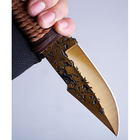 Мисливський ніж нескладною ручна робота SR DM-136 бронзовий - зображення 3