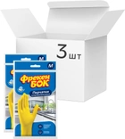Упаковка перчаток универсальных Фрекен БОК резиновых для мытья посуды M 3 пары Желтых (4820048480284_17104793)