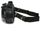 Тактическая универсальная поясная, наплечная сумочка RealTactic Черный питон - изображение 2