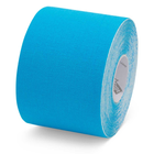 Хлопчатобумажный кинезио тейп K-Tape blue, 5 см х 5 м, голубой (100112) - изображение 1