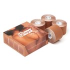 Бавовняний кинезио тейп K-Tape My Skin Light Brown, 5 см х 5 м, світло-коричневий, 4 шт упаковка (100147) - зображення 3
