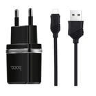 Зарядное устройство Hoco C12, 2USB, 2.4A + кабель Micro, Black