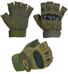 Тактичні безпалі рукавички (велоперчатки, мотоперчатки) Oakley Green розмір XL - зображення 3