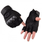 Тактические беспалые перчатки (велоперчатки, мотоперчатки) Oakley Black Размер M - изображение 1