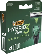 Змінні картриджі для гоління (леза) чоловічі BIC Flex 3 Hybrid Sensitive 4 шт. (3086123644878)