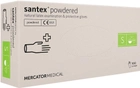 Рукавички Santex латексні опудренниє S 100 штук Білі (Santexбелые) - зображення 1