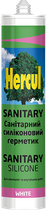 Силіконовий герметик санітарний Hercul Sanitary 280мл прозорий