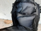 Большая тактическая сумка-рюкзак мессенджер барсетка Черная - изображение 10